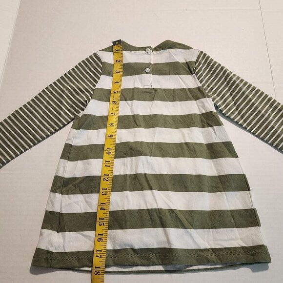 Baby Gap  18-24 Months  Green & White Striped Long-Sleeve Dress Diaper Cover - Picture 7 of 9